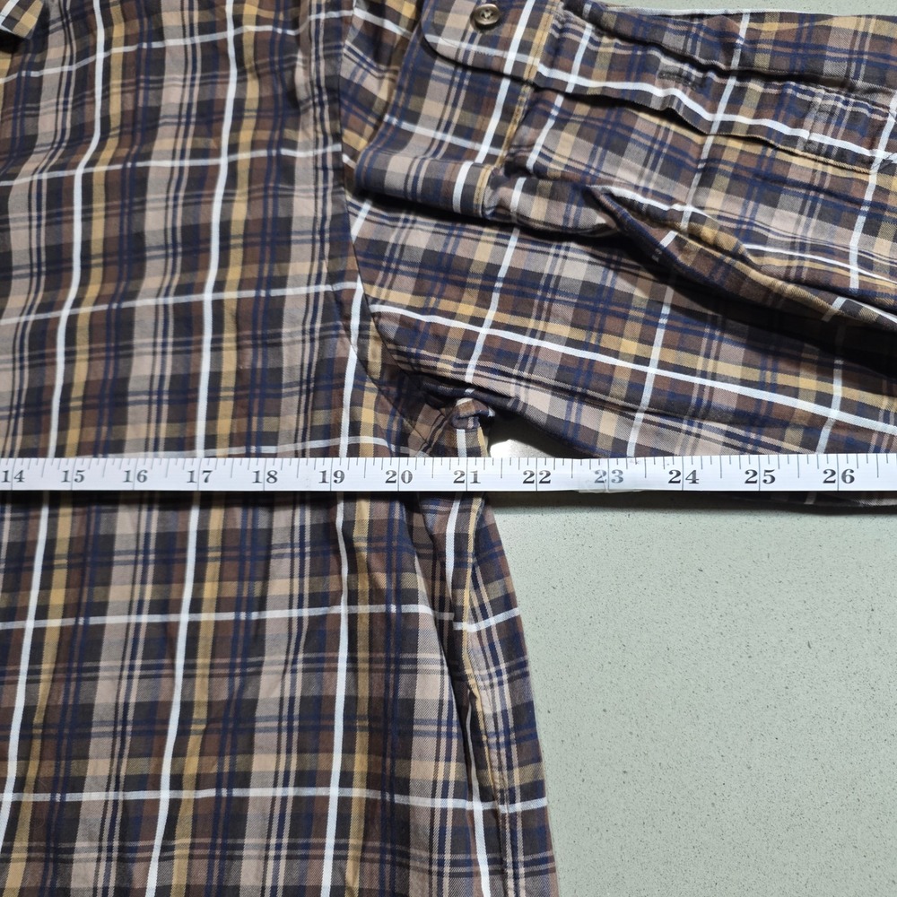 Cremieux Classics Mens Large Brown Plaid Button Down Shirt Long Sleeve L - Picture 4 of 11